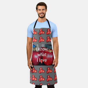 Tablier Je sais ce que j'aime Cuisine Imprimé recto-verso 