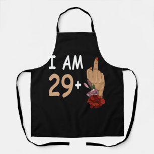 Tablier Je Suis 29 Plus 1 Mid Doigt Pour Un 30e Anniversai