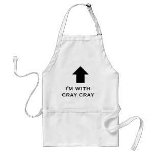 Tablier Je suis AVEC CRAY de CRAY, tablier, dessus haut