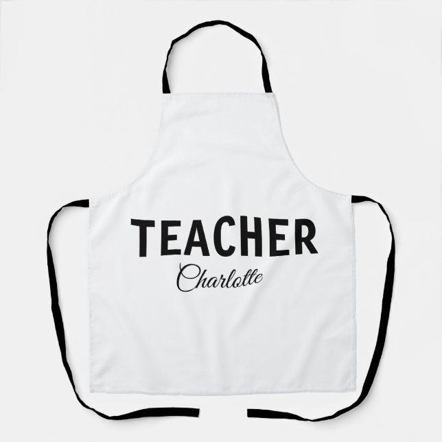 Tablier Je suis enseignant école Collegeajouter votre nom  (Recto)