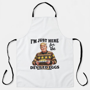 Tablier Je suis juste ici pour Trump aux oeufs dévités