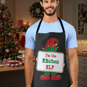 Tablier Je suis l'elfe de cuisine Elfe de Noël personnal