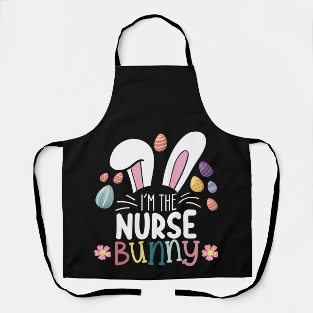 Tablier Je suis l'infirmière Bunny à la recherche de Pâque (Recto)