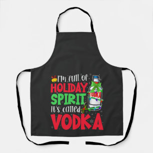 Tablier Je suis plein d'esprit de Noël, ça s'appelle Vodka