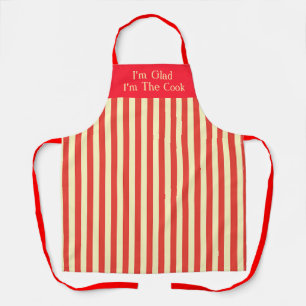 Tablier Je suis ravi d'être le cuisinier Red Stripe Kitche