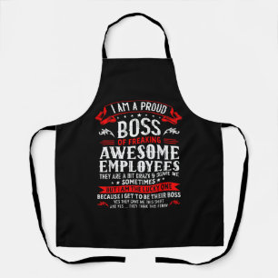 Tablier Je Suis Un Fier Chef De Freaking Employés Géniaux 
