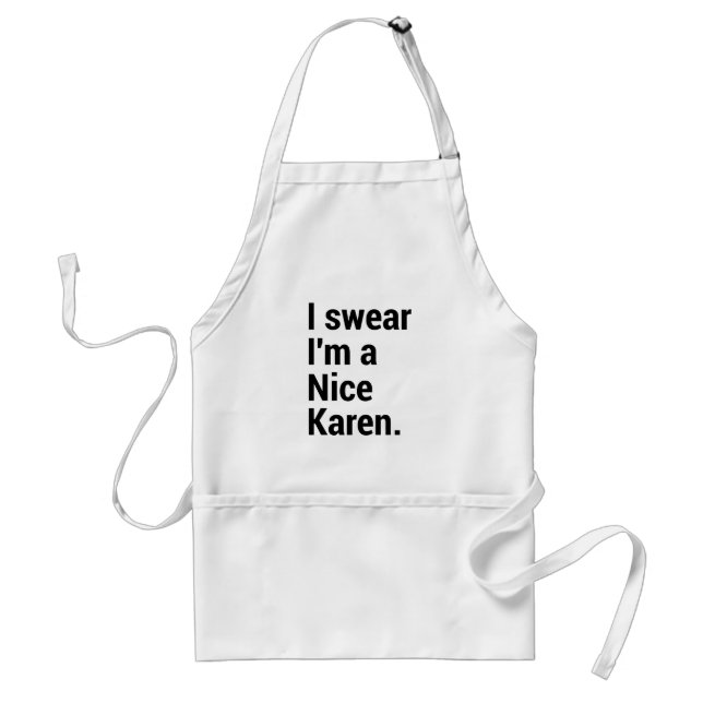 Tablier Je suis un joli karen drôle karen mème (Devant)