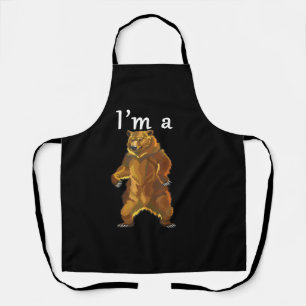 Tablier Je suis un ours grizzli et Brown
