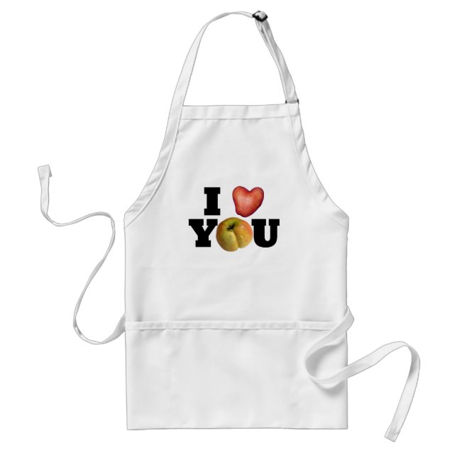 Tablier JE T'AIME Fête des Mères Apron (Devant)