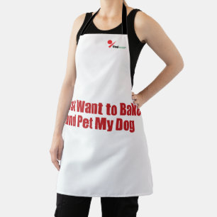 Tablier "Je veux juste cuisiner et caresser mon chien" Noë