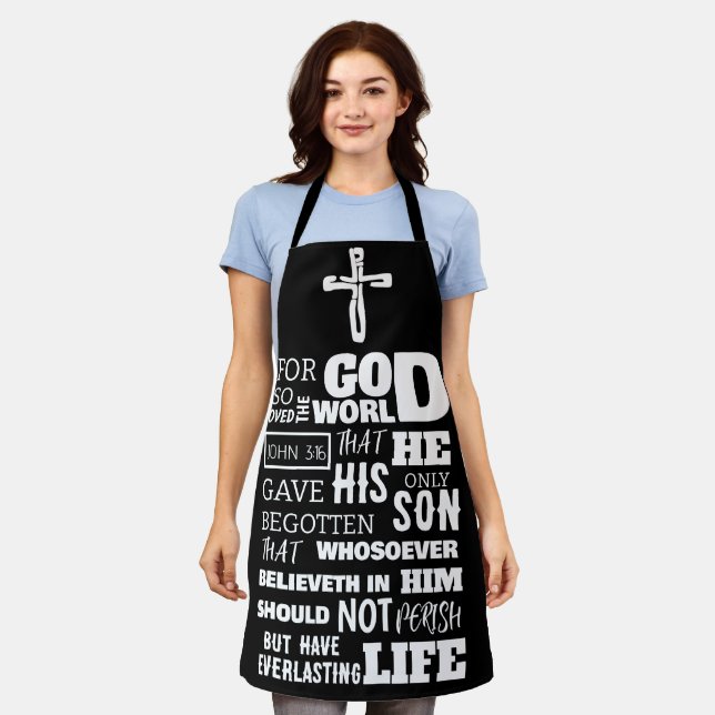 TABLIER JEAN 3:16 CAR DIEU AIMAIT SI LE MONDE (Porté)
