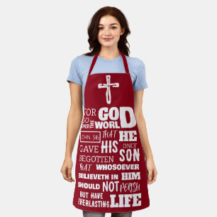 TABLIER JEAN 3:16 CAR DIEU AIMAIT SI LE MONDE
