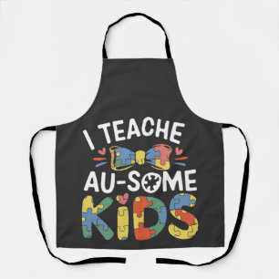 Tablier J'Enseigne à Au-some Enfants Enseignant Sensibilis