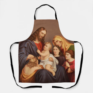 Tablier Jésus-Christ avec les Enfants Premium Beaux-Arts