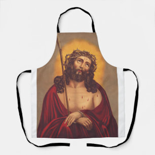Tablier Jésus Couronné d'Épines Art Sombre