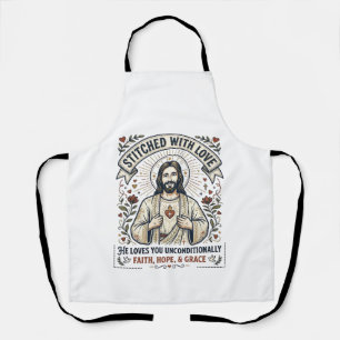 Tablier Jésus Couture Tricot Chemise Graphique Chrétien_1