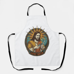 Tablier Jésus Écrasé Clé USB Perte de Données Humour_1