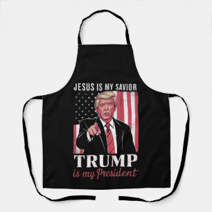 Tablier Jésus est mon sauveur Trump est mon président élec