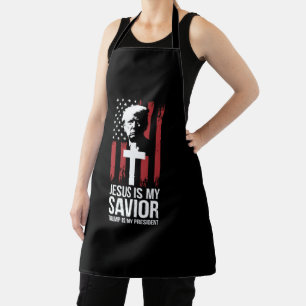 Tablier Jésus est mon sauveur Trump est mon président Trum
