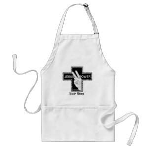 Tablier Jesus Power Croix chrétienne Apron
