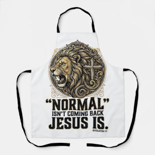 Tablier Jésus Revient Croix Lion Chemise Chrétienne