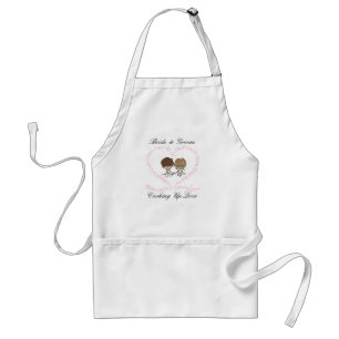 Tablier Jeune mariée et Marié-Cuisine vers le haut de