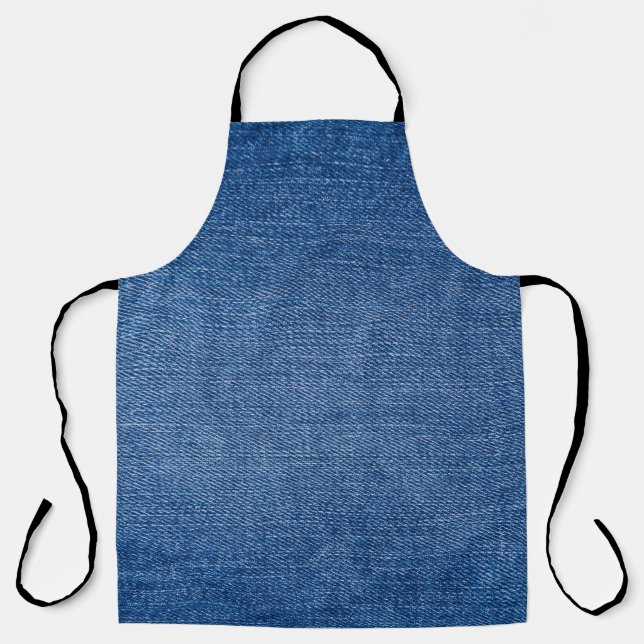 Tablier Jjeans en denim bleu (Recto)