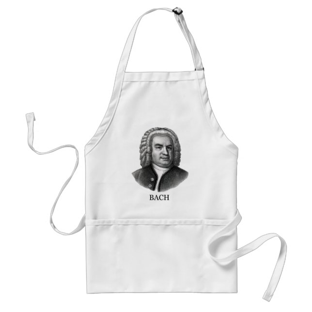 Tablier Johann Sebastian Bach, noir (Devant)