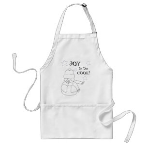 Tablier JOIE À LA CUISINE DE L'APPAREIL SNOWMAN DE Noël Co