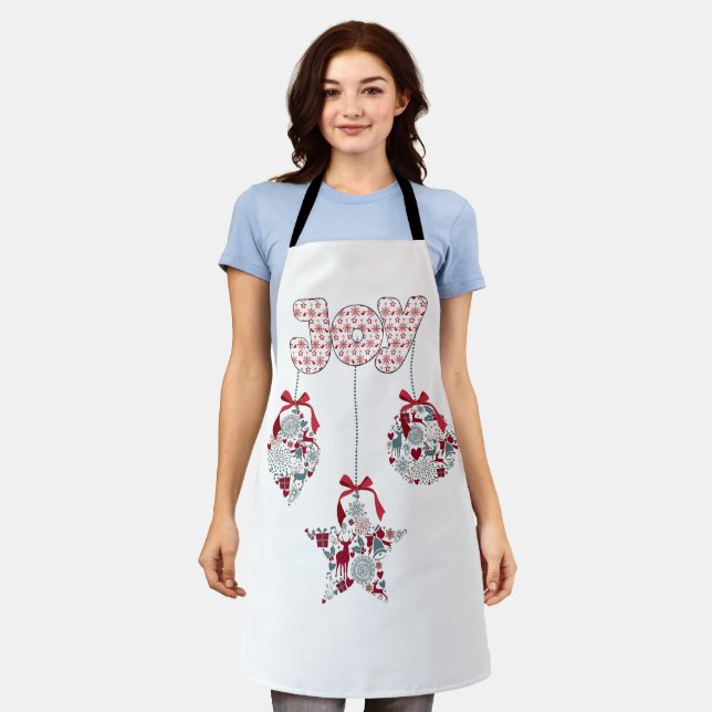 Tablier Joie avec l'étoile de Noël et Baubles (Porté)