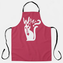 Tablier Joke Humour amusant Minimal Rouge Blanc Cartoon Ch