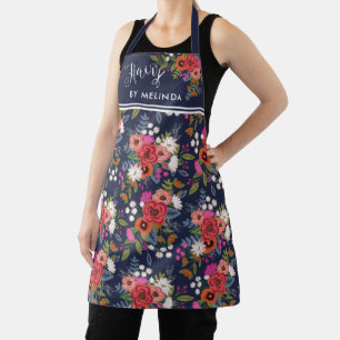 Tablier Joli Boho Floral Motif Cheveux Par Nom