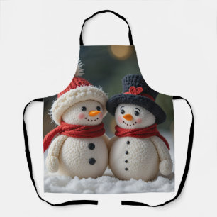 Tablier joli bonhomme de neige ensemble