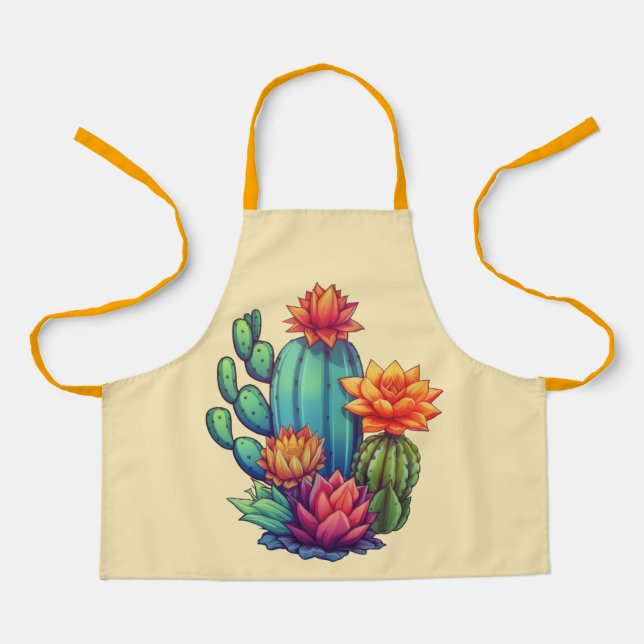 Tablier Joli cactus en fleurs (Recto)