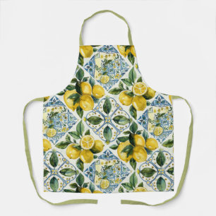 Tablier Joli Carrelage Talavera Tout-En Imprimer Citrons D