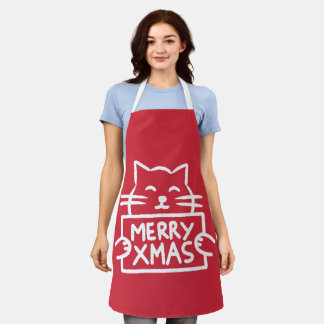 Tablier Joli Chat Joyeux Noël