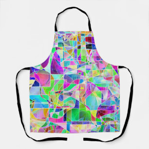 Tablier Joli design coloré de fragments géométriques abstr