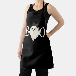 Tablier Joli Halloween "Boo" Ghost avec Bow -