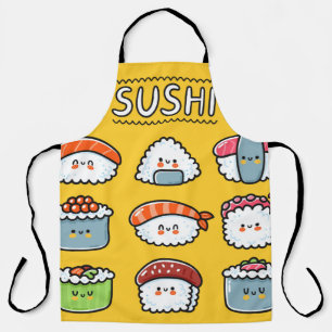 Tablier Joli joli joyeux sushi maki rouleaux dessin animé