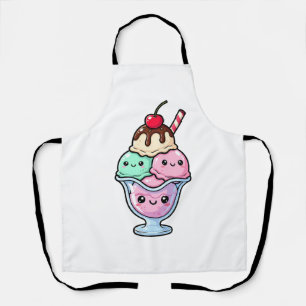Tablier Joli kawaii sundae de glace