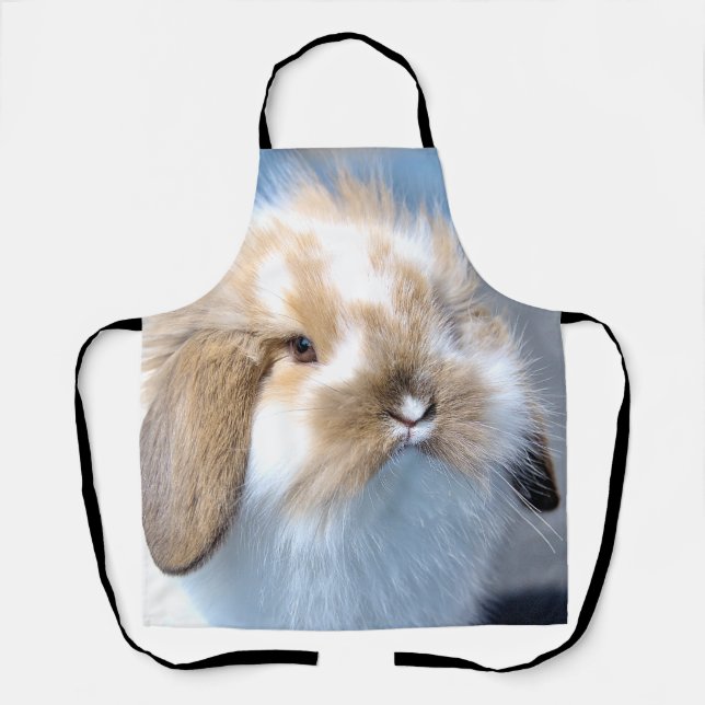 Tablier Joli lapin blanc et brun flamand (Recto)