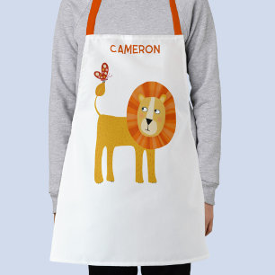Tablier Joli Lion Nom Personnalisé