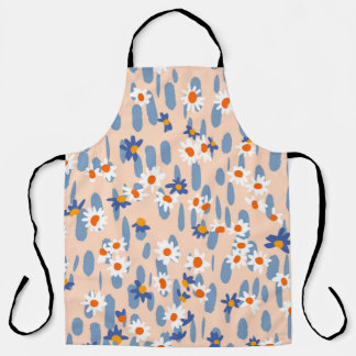 Tablier Joli motif botanique sans soudure. Petites marguer