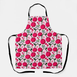 Tablier Joli motif Cerise, Fruit Kawaii brillant