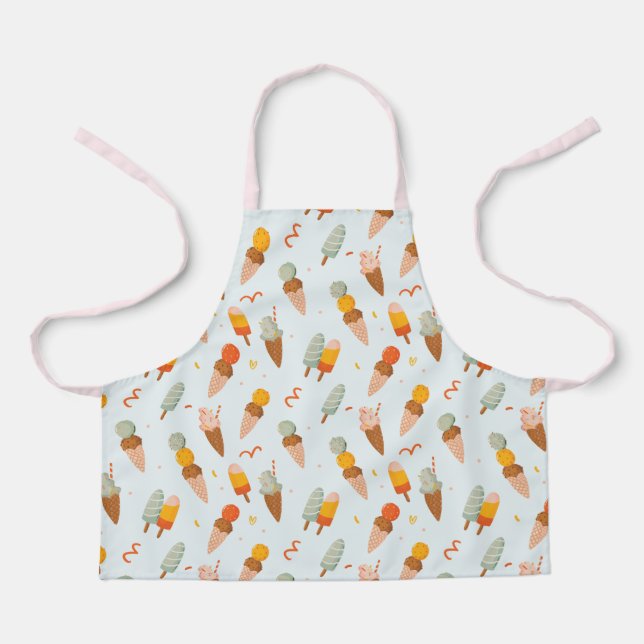 Tablier Joli Motif de glace estivale (Recto)