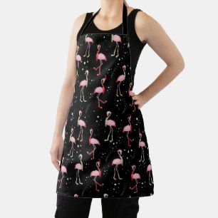 Tablier Joli motif flamant rose Noël