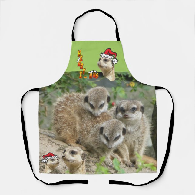 Tablier Joli Noël Meerkats Apron (Recto)