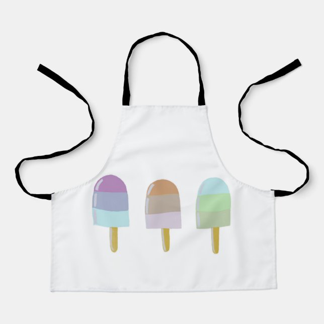 Tablier Joli Pastel Popsicle Illustration Enfants (Recto)