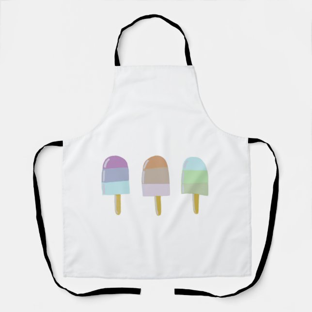 Tablier Joli Pastel Popsicle Moyenne d'illustration (Recto)