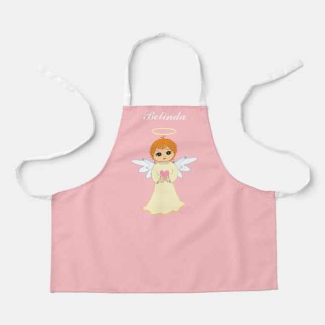 Tablier Joli petit ange rose clair (Recto)